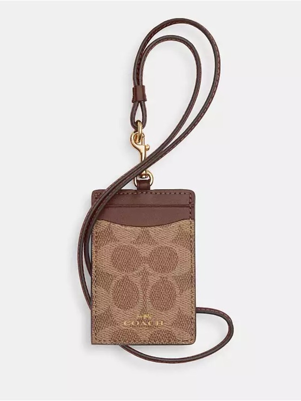 🤎COACH~ID Lanyard In Signaure Canvas